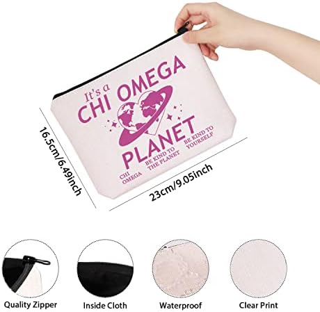 Chi omega makeup torba Socijalni klub za zatvarači torbica Trendy Sorority vrsta na planeti budite ljubazni prema sebi poklon