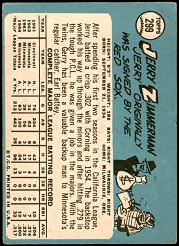 1965. Topps 299 Jerry Zimmerman Minnesota Twins vg blizanci