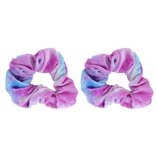 Baršunaste trake za kosu za žene i djevojke, set od 2 ljubičaste i plave boje