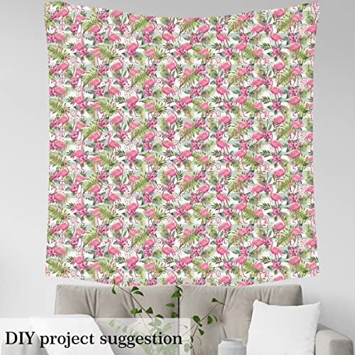 Dvorišna Flamingo tkanina, tkanina za tapeciranje palmi, tkanina za ukrašavanje cvjetnim lišćem, plavo-bijela prugasta tkanina