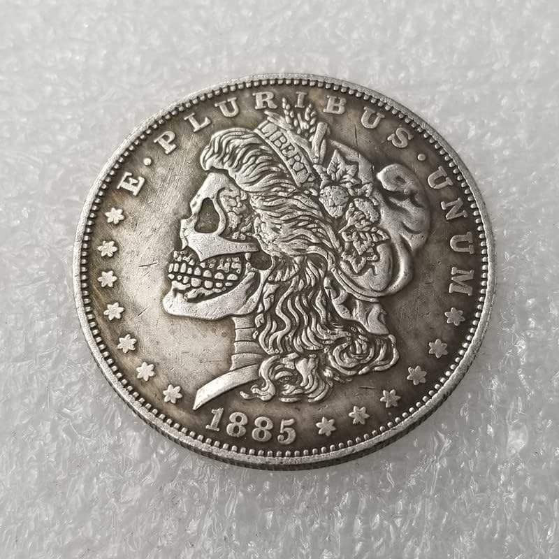 Qingfeng hobo nikl dvostrani 1885 lubanja morgan srebrni kovanica replika komemorativna kovanica strana valuta srebrni dolar