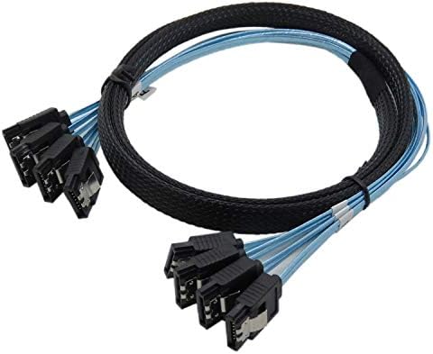 CabledEconn velike brzine 6Gbps 4PCS/SET SATA kabel SAS kabel za poslužitelj 0,5M