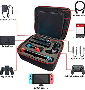 lovMmewlot nošenje futrole za Nintendo Switch, slučaj Deluxe Travel System, zaštitna tvrda školjka