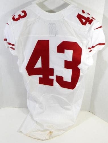 San Francisco 49ers 43 Igra izdana White Jersey 42 DP26473 - Nepotpisana NFL igra korištena dresova