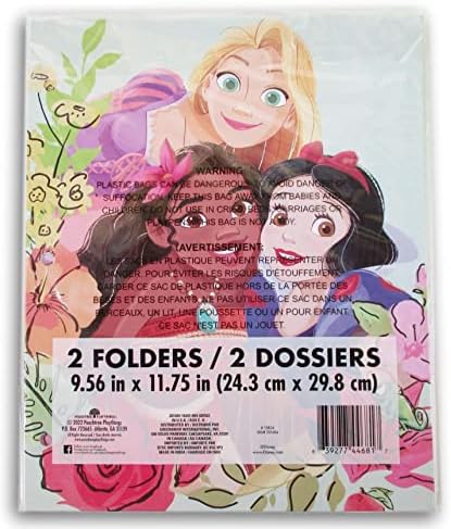 Skup mapa u meniju-Ariel, Rapunzel, Tiana, Moana, Snjeguljica - set od dvije mape-portfelj s 3 rupe i 2 džepa