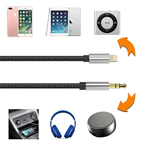 Duga munja do 3,5 mm muški aux kabel za iPhone, [MFI certificiran] Auto Aux Audio kabel kompatibilan s iPhoneom 11 12 13