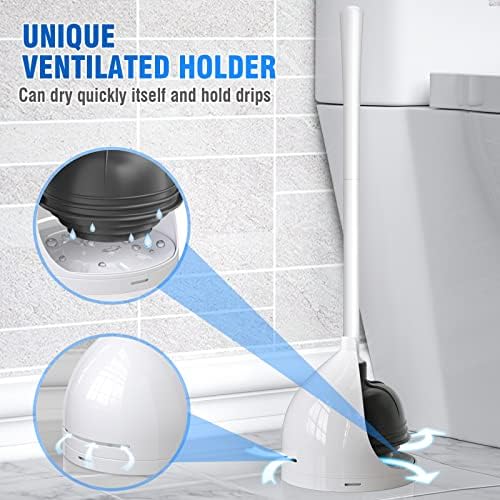 Uptronic 3 paket WC-a s držačem, jedinstveni klip s dizajnom sa svim kutnim kutom, klip za kupaonicu s držačem, toaletni
