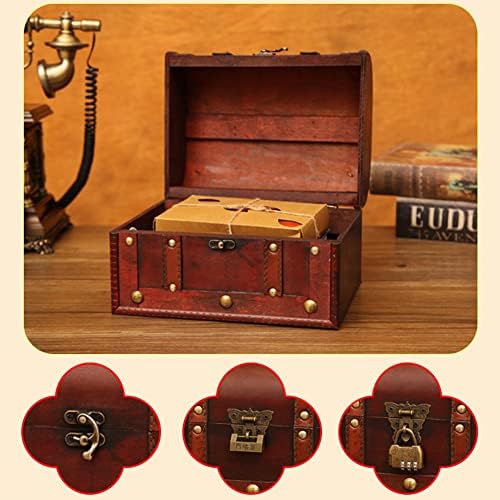 Drveni skladištenje vintage kutija ručno izrađeni dragocjeni biseri prsteni na draguljima futrola vintage home kreativni