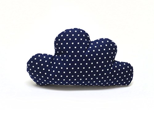 Blausberg Baby - Cuddle Cloud Pillow u obliku oblaka jedna bočna bijela Terry - Plava zvijezda - svi materijali Oeko -Tex®
