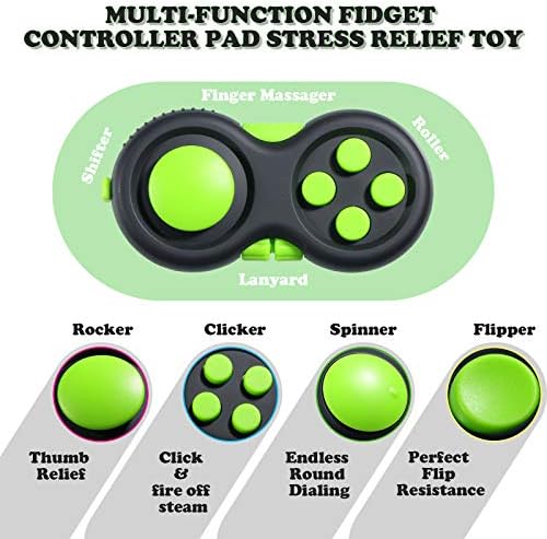 6 komada ručni fidget igračka set, uključujući kolut lanac fidget ključ flippy lanac kocke i kocku fidget pad za adhd autizam