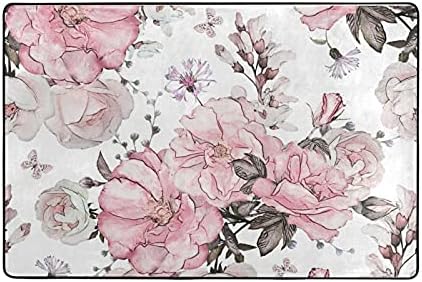 Veliki mekani prostirke ružičasti cvjetovi Listovi vrtića prostirka prostirke za djecu koja igraju spavaću sobu dnevna soba