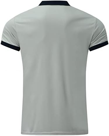 Xxbr Zipper Polo majice za muške, 2022. Novo ljeto 1/4 ZIP vrat golf vrhovi kratki rukavi kratka rukava ležerna košulja s