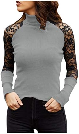 Ženski vrhovi čista mrežasta bluza dugih rukava cvjetna čipka Raglan košulja vrh tanka solidna elegantna majica košulja radnog