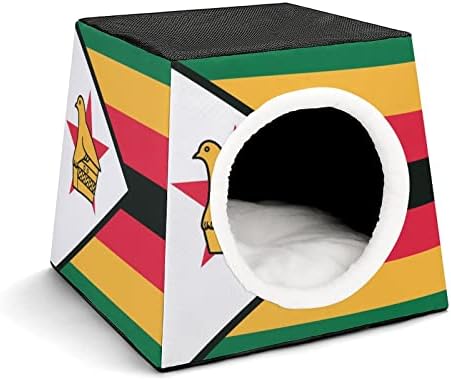 Mačji kreveti sa zastavom Zimbabvea za kućne ljubimce slatka kućica za kućne ljubimce sklopivi krevet za mačke i pse Na otvorenom