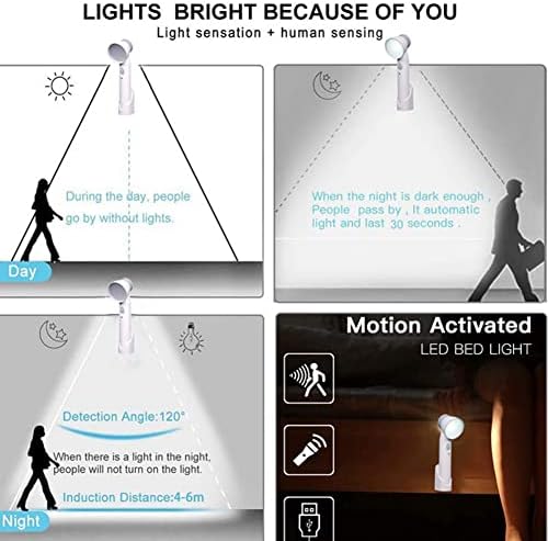 Unutarnje prijenosne LED stolne svjetiljke senzor pokreta noćna svjetiljka za uključivanje / isključivanje bijelog svjetla