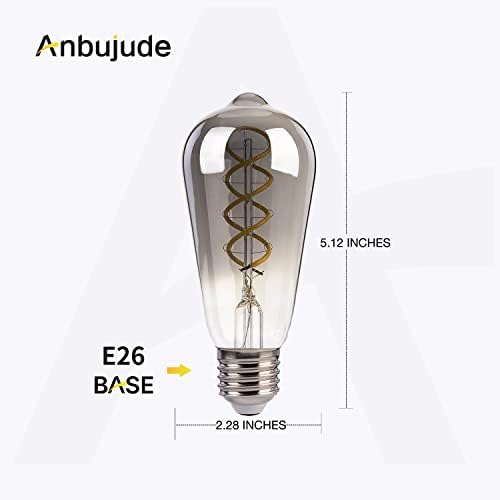 40 vata ekvivalentne LED žarulje, starinske LED spiralne žarulje sa žarnom niti od 958, Vintage žarulje od 4 vata s postoljem