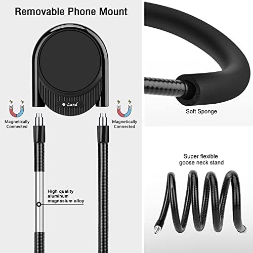B-Land Magnetic Holder za Magsafe, podesivi držač za vrat za vrat gooseneck za krevet, samo radi za iPhone 13, 13 Pro, 13