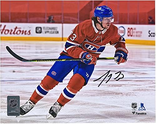 Tyler Toffoli Montreal Canadiens Autografirani 8 X 10 Fotografija klizanja u crvenom dresu - Autografirane NHL fotografije