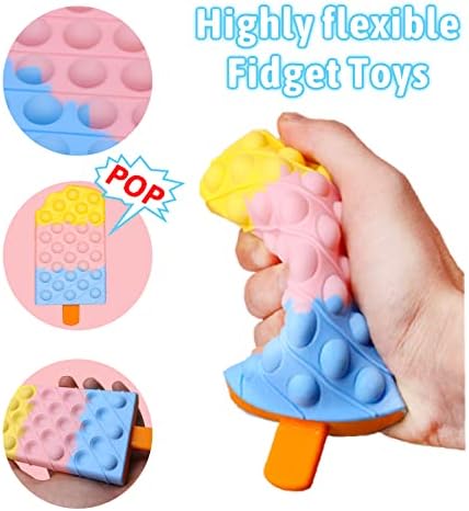 6pack pop stres kuglice fidget igračke, 3D slicne senzorni push mjehurić pop na autizam adhd stresni ublažavanje, poppers