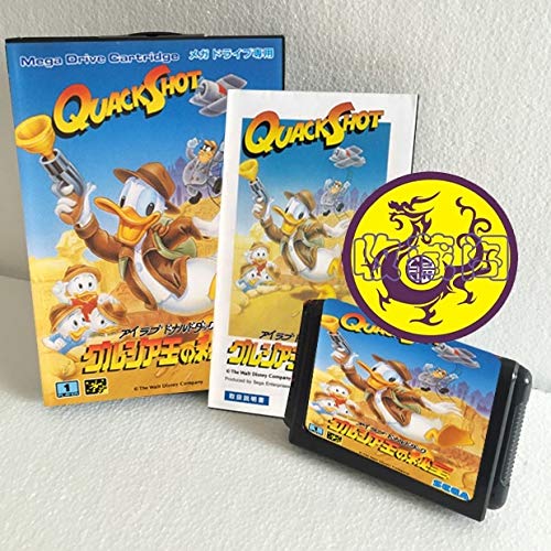 Romgame Quack pucao je 16 -bitni sega MD kartice s priručnikom za Sega Mega Drive for Genesis