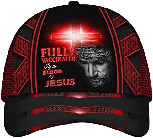 Isusovo crveno svjetlo križ u potpunosti cijepljen krvlju Isusove bejzbolske kape Isus Cross Crveni ugljik bejzbol kapa