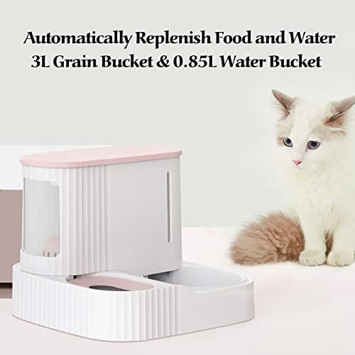 Automatska hranilica za mačke i dozator vode 2 u 1 gravitacijska hranilica za kućne ljubimce pojilica za pse s uklonjivom