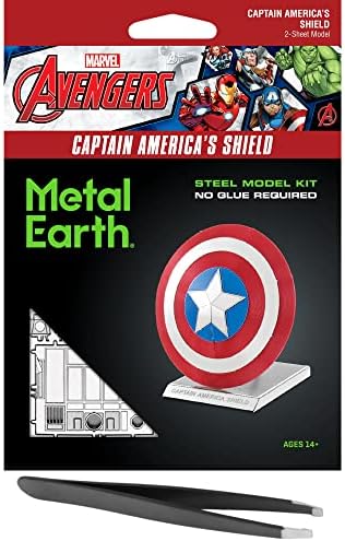 Metal Zemljine fascinacije Marvel Captain America's Shield Shield 3D Metal Model komplet s pincetom