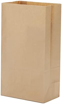 50 kom. 3.5 * 2.2 * 7.1 inčne smeđe papirnate vrećice kraft vrećice za zabave u korist veleprodajnog pakiranja poklona