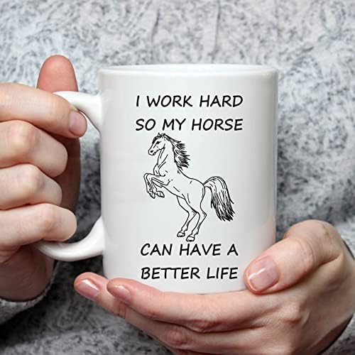 Pokloni za ljubitelje konja drugi naporno radim kako bih osigurao da moj konj ima bolji život poklon za šalicu za ljubitelje