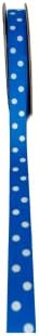 Sewkrafts Grosgrain Polka Dot vrpca, kraljevsko plava, 5/8 inča za 10 metara za zanat, šivanje, omotavanje poklona, ​​lukove