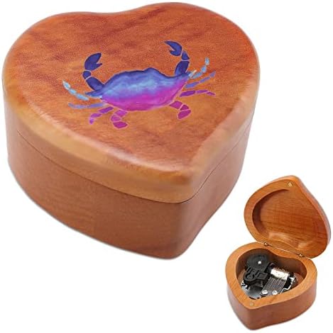 Clobby Days Clockwork Music Box Vintage Wooden Srce u obliku glazbene kutije za igračke darovi ukrasi