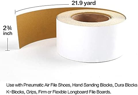 LANHU ， 60 Grit Zlato - kontinuirani kolut dugačke ploče dugačak 10,95 metara dugačak 2-3/4 širok PSA Self Adhesive Stickyback