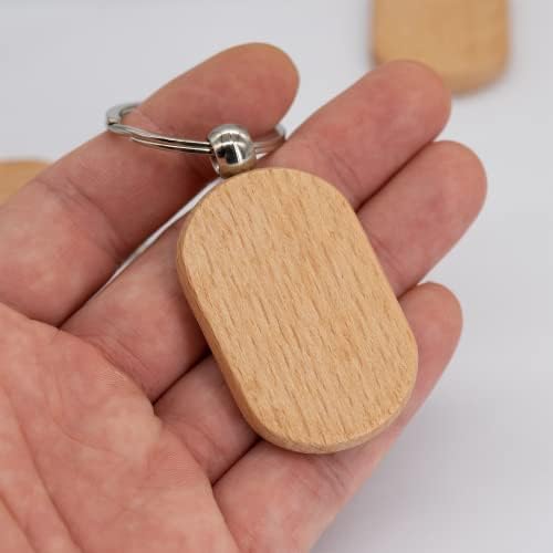 ; Prazna drvena oznaka za ključeve privjesak za ključeve pravokutnik za graviranje drva 20 kom.