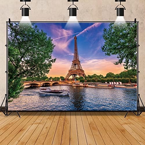 DORCHEV 20.10 ft Pozadina Eiffelovog tornja fotofon velike veličine 20.10 Za Vjenčanje Dekoracija zabave za Mladenkin tuš