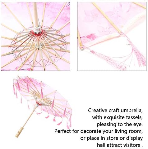 Vifemify Silk Tassel Umbrella Art Craft Decorative Photo Dance Izvedite prop cosplay kišobran kišobran Kids kišobran alati