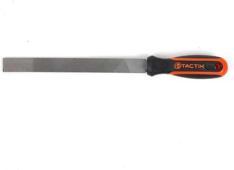 Tactix 300001 Flat File Steel, 200 mm/8 inča, crno/narančasto