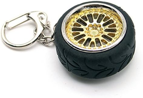 Privjesak za ključeve s trkaćim gumama 9050-zlato
