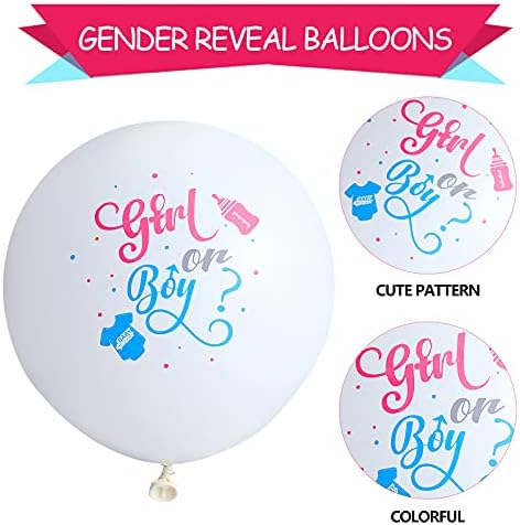 60 komada balona za djevojčice ili dječake, balon za zabavu od lateksa u bijeloj, ružičastoj i svijetloplavoj boji, za tuširanje,