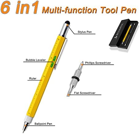 BCHARYA 5 komada Multitool set, 6-in-1 multitool olovka, novčanik s više alata, cool gadgets čarape Pokloni za muškarce,