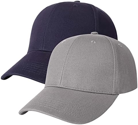 AOSMI 2 Pack Classic Cotton Baseball Hats Muškarci Podesive kuglice za kuglice za vanjske vježbe/sport/golf/trčanje