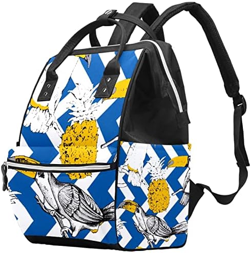 Toucans Ruksak za laptop za ananas za žene muškarce, ruksak za putničke torbe za pelene školski fakultet ruksak