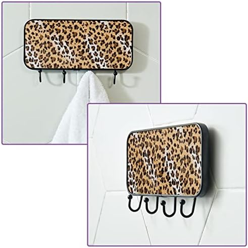 Ljepljive kuke teške zidne kuke za vješanje, moderni leopard uzorak, kuke za ručnike za kupaonice kuhinjske kuke