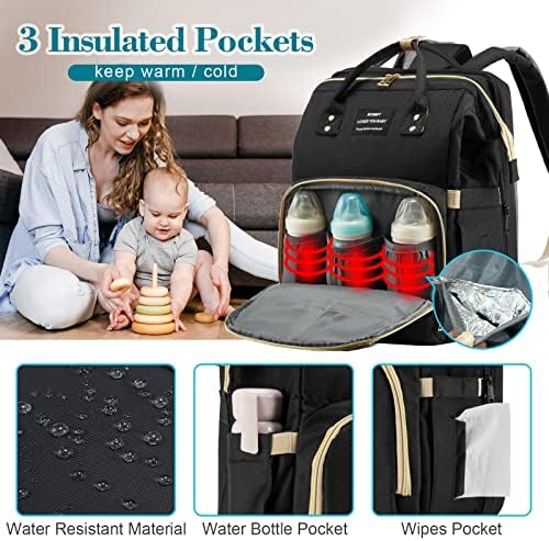 Repig pelena s pelenom ruksak, multifunkcionalne pelene za dječake djevojčice, prijenosni putnički paket za bebe tuširanje