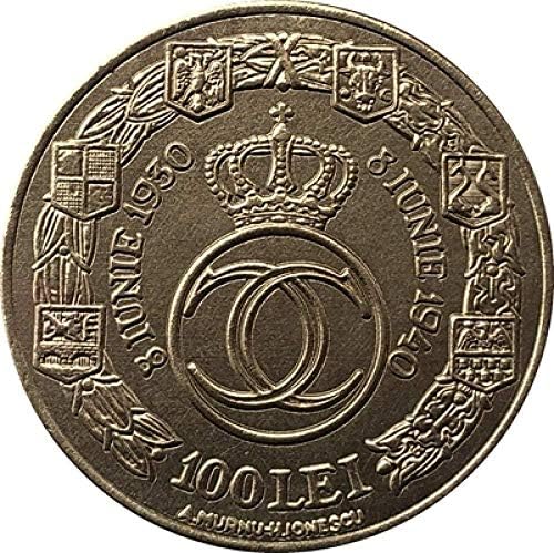 1940. Rumunjska 100 lei kopija zlatnika 35 mm copysouvenir novorođenčad novčić poklon novčića