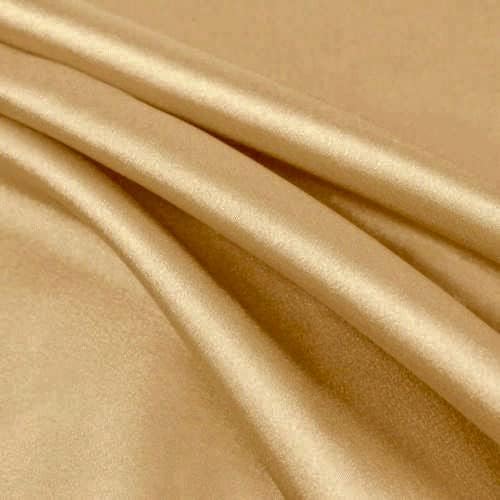 Tkanina od umjetne svile od satena u svijetlo zlatnoj boji s minimalnom elastičnošću u dvorištu-10017