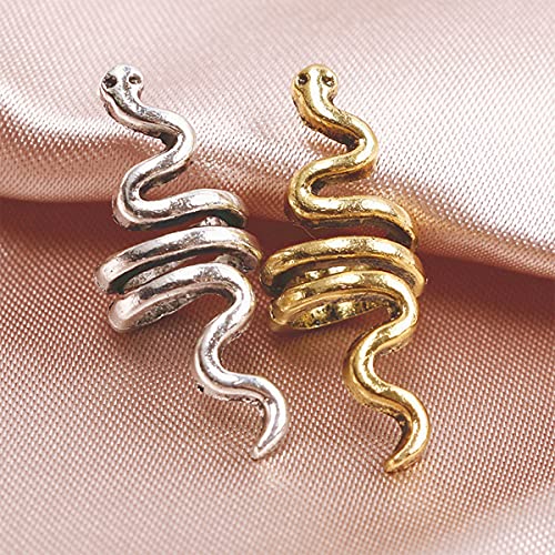 14pcs zmijske pletenice _ ukrasi za kosu Dodaci za kosu spiralni prstenovi za dreadlockse vikinški nakit metalne kopče za