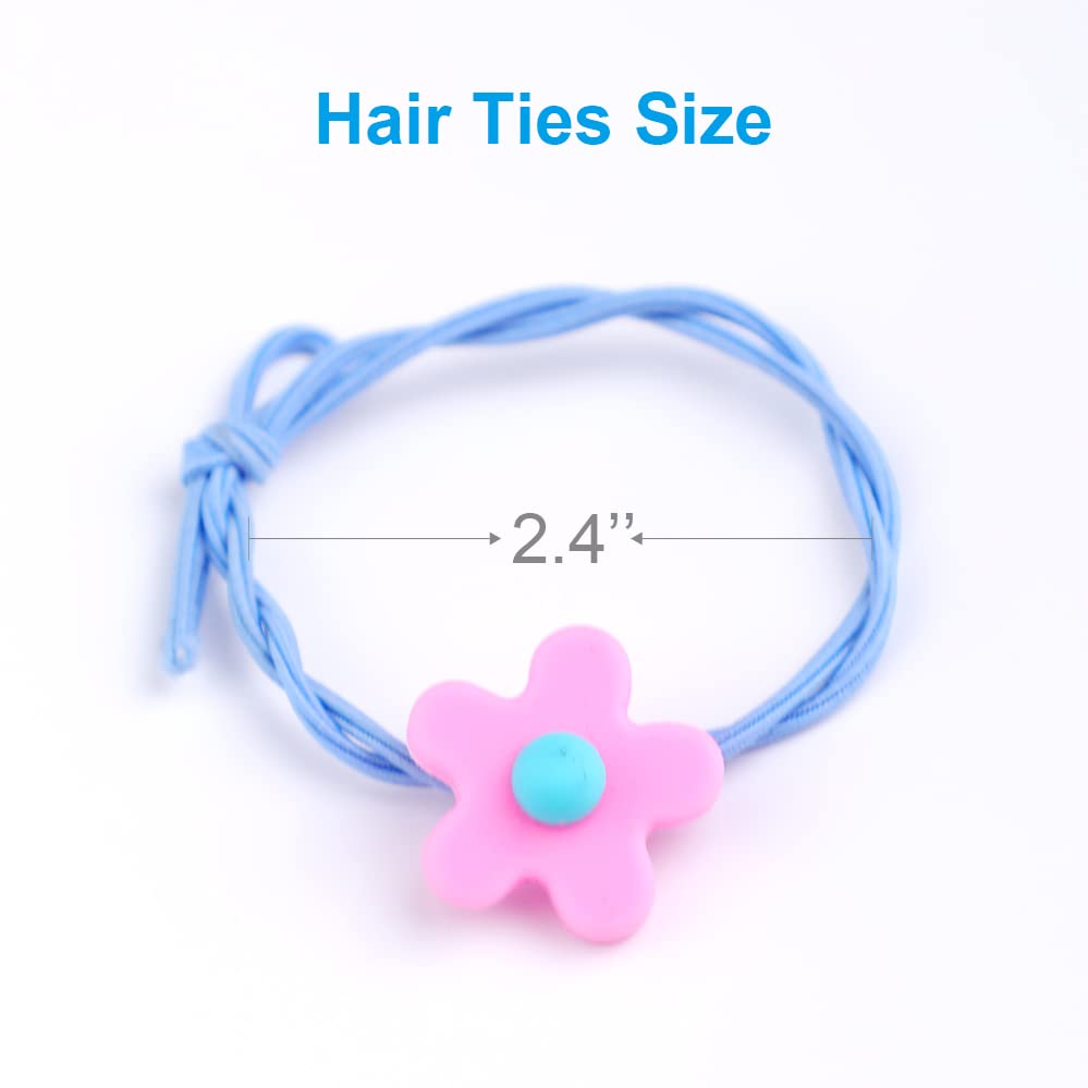 Elastične cvjetne vezice za kosu elastični cvijet šarene mini cvjetne vezice za kosu male držače za konjski rep za djevojčice
