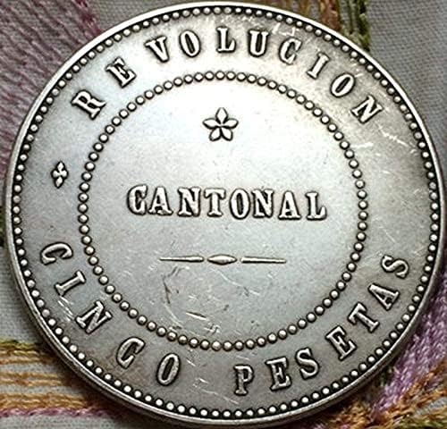 Izazovni novčić 1736 Irski novčić bakar napravljen antikni novčići kovanica kolekcija kolekcija Komemorativna zbirka novčića