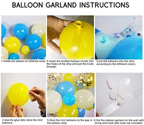 Komplet balona s mjehurićima od medvjeda s perjem od 70 paketa 12 5 žuto-plavih balona od lateksa zlatni set balona za konfete