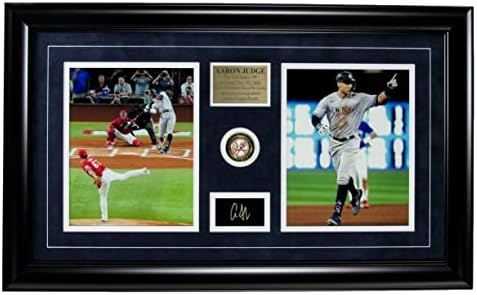 Aaron sudac Laser ugraviran autogram 8x10 foto kolaž Yankees uokviren - Autografirani MLB fotografije